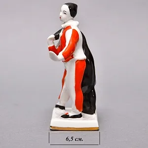Коллекционная Фарфоровая статуэтка «Арлекин», СССР ДФЗ Вербилки, 1961 год.