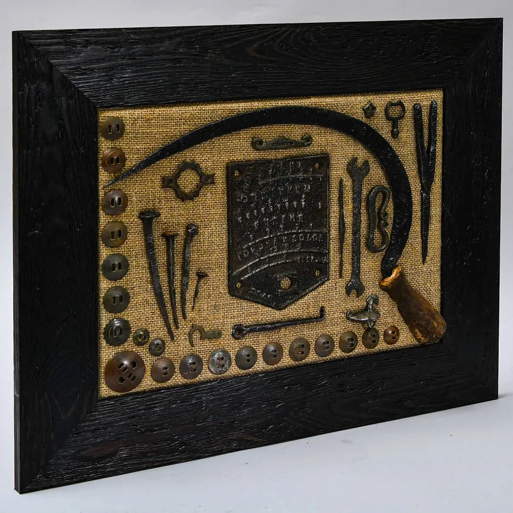 Настенное Коллекционное Панно - Картина «Старинные Инструменты - Серп», Россия XIX век.