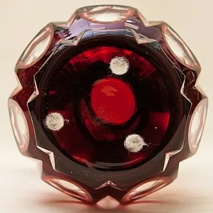 Классическая Ваза Рубинового Хрусталя WMF Crystal Cabinet Германия Н-28 см., конец 60-х гг.