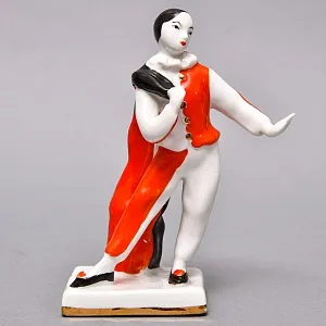 Коллекционная Фарфоровая статуэтка «Арлекин», СССР ДФЗ Вербилки, 1961 год.