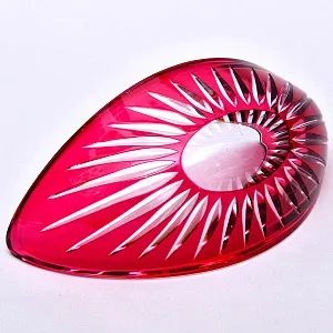 Винтажная Ваза - Конфетница - Мелочевница «Розовый Листок» Хрусталь VAL SAINT LAMBERT Бельгия.