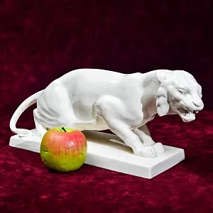 Большая Коллекционная статуэтка «Бенгальский ТИГР», Фаянс LUX, Бельгия.