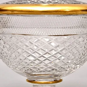 Винтажная Хрустальная Ваза с крышкой - Конфетница - Доза, SCHONBORNER, Германия 50-е гг.