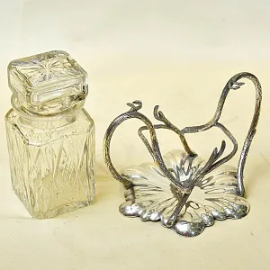 Винтажная Хрустальная Емкость - Банка с крышкой, Walker&Hall. Англия, SHEFFIELD.