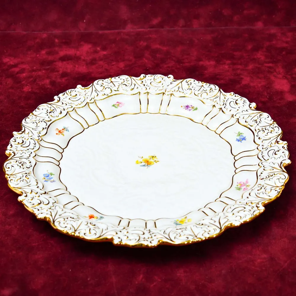 Редкость! Сервировочное Блюдо - Тарелка, Фарфор MEISSEN Германия, середина ХХ века.
