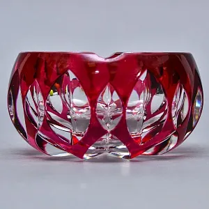 Винтажная Хрустальная Пепельница «Красный рубин» VAL SAINT LAMBERT Бельгия.