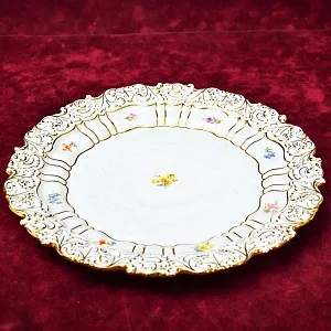 Редкость! Сервировочное Блюдо - Тарелка, Фарфор MEISSEN Германия, середина ХХ века.