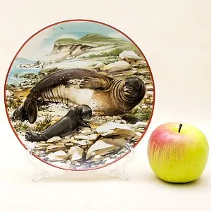Коллекционная Рельефная Тарелка «ТЮЛЕНИ» Фарфор, Villeroy&Boch Германия -1981 год.