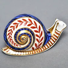 Коллекционное Пресс - Папье, Фарфоровая Статуэтка «УЛИТКА», Royal Crown Derby, Англия, 80-е гг. 