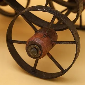 Старинная Детская Игрушка «Антикварная Коляска», Металл / Дерево, Франция начало ХХ века.