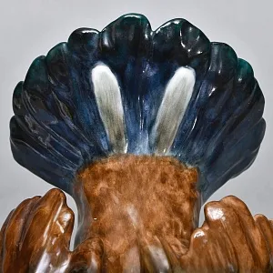 Антикварная Коллекционная Фарфоровая статуэтка «Птица - ГЛУХАРЬ», Hochst Германия начало ХХ века.