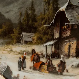 Коллекционная Тарелка «Визит торговца» Фарфор Furstenberg Германия -1987 год.