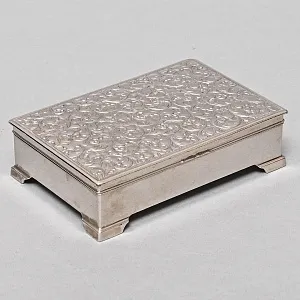 Старинная Настольная Сигаретница - Портсигар, Металл Silverplate, SHEFFIELD Англия.