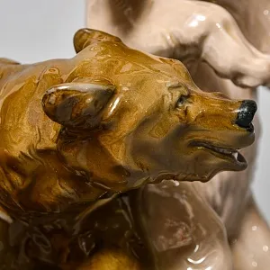 Коллекционная Фарфоровая статуэтка «Два бурых медведя», MEISSEN Германия, первая половина ХХ века.