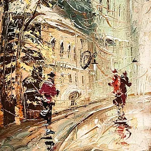 Картина - Городской Пейзаж «Старая Москва», Холст, Масло. Россия 2010 год.