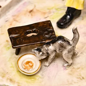 Коллекционная Фарфоровая статуэтка «Семья у домашнего очага», Ackermann & Fritze Германия.