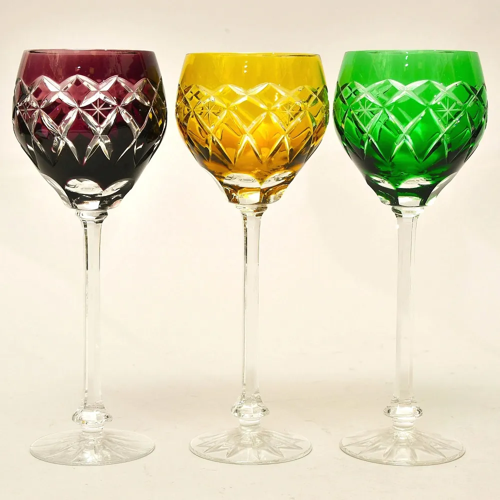 Хрустальные Бокалы для вина, Коллекция «ATLANTIC», Katharinen Hutte Германия -60 гг.