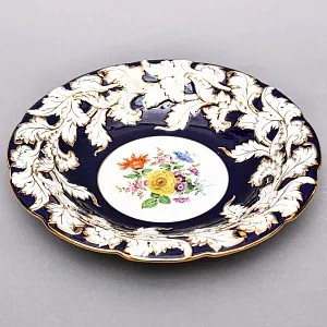 Коллекционное Фарфоровое Блюдо - Тарелка «БУКЕТ», Кобальт, MEISSEN Германия - середина ХХ века. 