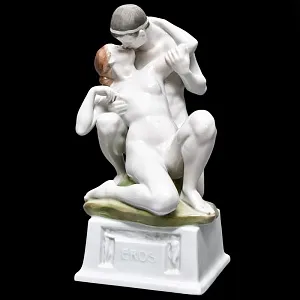 Большая Антикварная Фарфоровая статуэтка «EROS», ROSENTHAL Германия, 1907 - 1911 годы. 