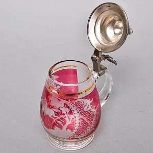 Коллекционная Хрустальная Пивная Кружка «Всадник», SCHONBORNER, Германия, 60 гг.