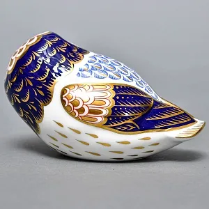 Коллекционное Пресс - Папье, Фарфоровая Статуэтка «СОВА», Royal Crown Derby, Англия, 80-е гг. 