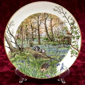 Коллекционная Тарелка «Апрель» Фарфор, ROYAL WORCHESTER, Англия -1979 год.