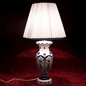 Классическая Настольная Лампа Светильник  в стеклянном корпусе. Германия - 60-70е гг.