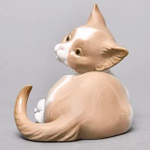 Коллекционная Фарфоровая статуэтка «Кошка - Удивленный котенок», Lladro Испания.