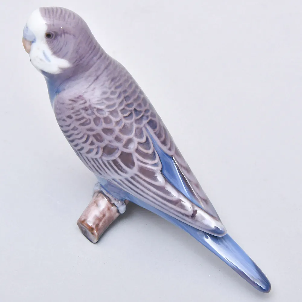 Авторская Фарфоровая статуэтка «Волнистый попугай», Bing&Grøndahl Дания,  1970 - 1983 гг.