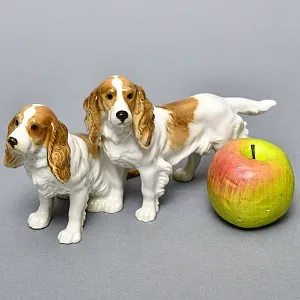 Фарфоровая Статуэтка Пара Собак, «СПАНИЕЛИ», Hutschenreuther,  Германия -1965 год.