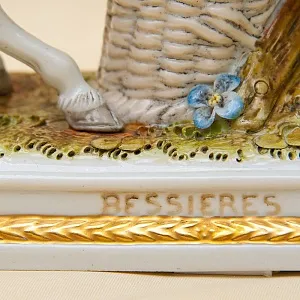 Большая Статуэтка «Генерал БЕССЬЕР на коне» Фарфор Scheibe - Alsbach Германия -1952-1972 г.