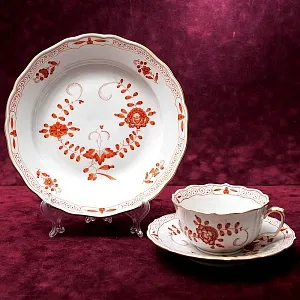 Чайный Сервиз «Индийский цветок» на 6-ть персон Фарфор MEISSEN / МЕЙСЕН Германия.