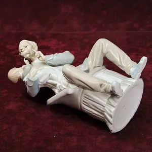 Редкость! Коллекционная Фарфоровая статуэтка «Дедушка с внуком», Lladro Испания 1965 - 1970 годы.
