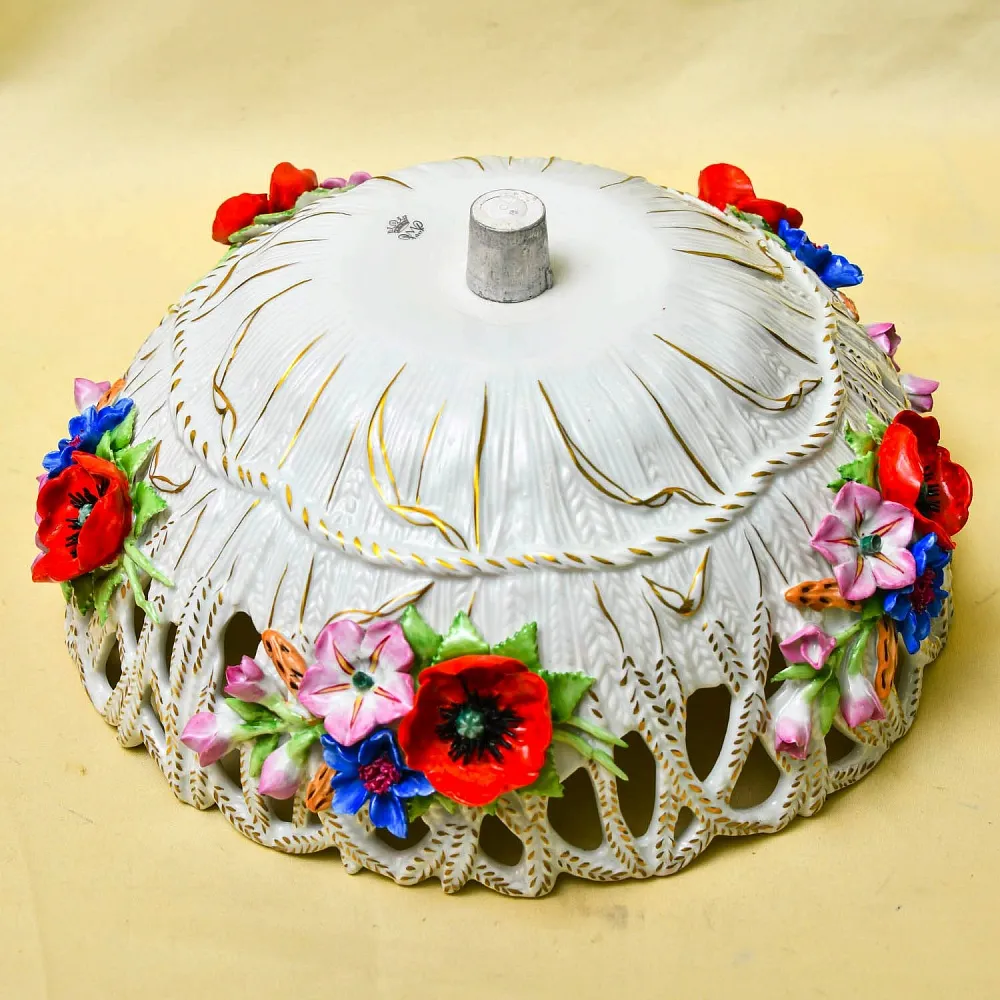 Редкость!!! Большая Фарфоровая Ваза «УРОЖАЙ», PLAUE Германия середина ХХ века.