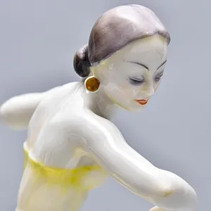 Коллекционная Фарфоровая статуэтка «Балерина в Желтой Пачке», Hutschenreuther Германия, середина ХХ века. 