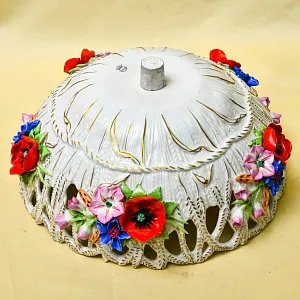 Редкость!!! Большая Фарфоровая Ваза «УРОЖАЙ», PLAUE Германия середина ХХ века.