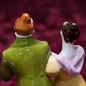 Авторская Фарфоровая статуэтка «Гоголевские персонажи. Маниловы», ЛФЗ СССР, 50-60 гг. 