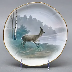 Столовый Фарфоровый сервиз «Охота» на 12 персон, Kaestner Saxonia Германия, первая половина ХХ века.