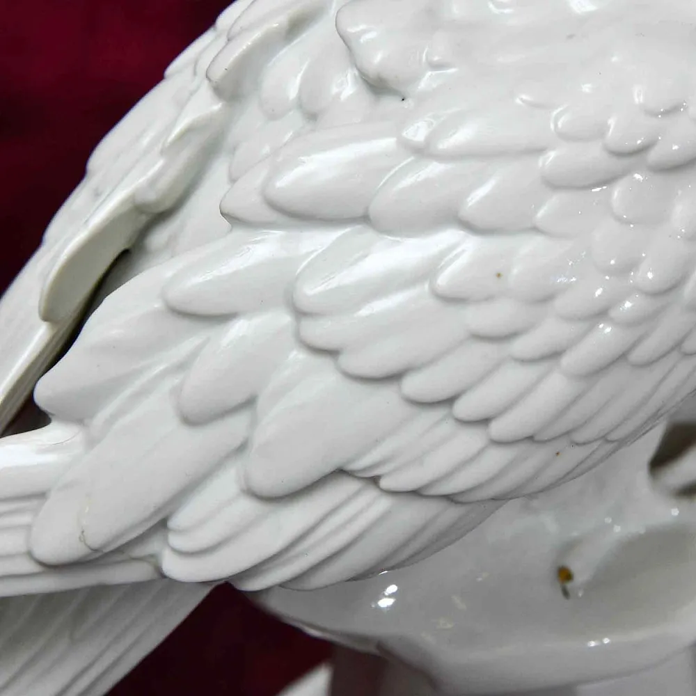 Редкость! Антикварная Фарфоровая Статуэтка «Птица - ОРЕЛ», HERTWIG Германия, 1914 - 1945 годы.