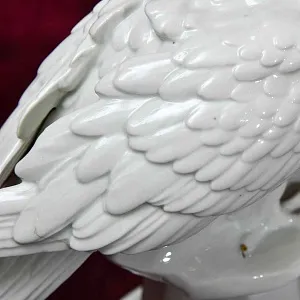 Редкость! Антикварная Фарфоровая Статуэтка «Птица - ОРЕЛ», HERTWIG Германия, 1914 - 1945 годы.