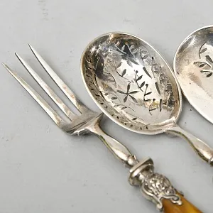 Винтажный Набор для Закусок - 4 предмета, Франция - первая половина ХХ века.