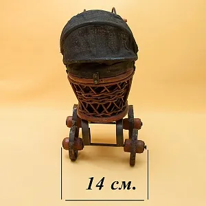 Старинная Детская Игрушка «Антикварная Коляска», Металл / Дерево, Франция начало ХХ века.