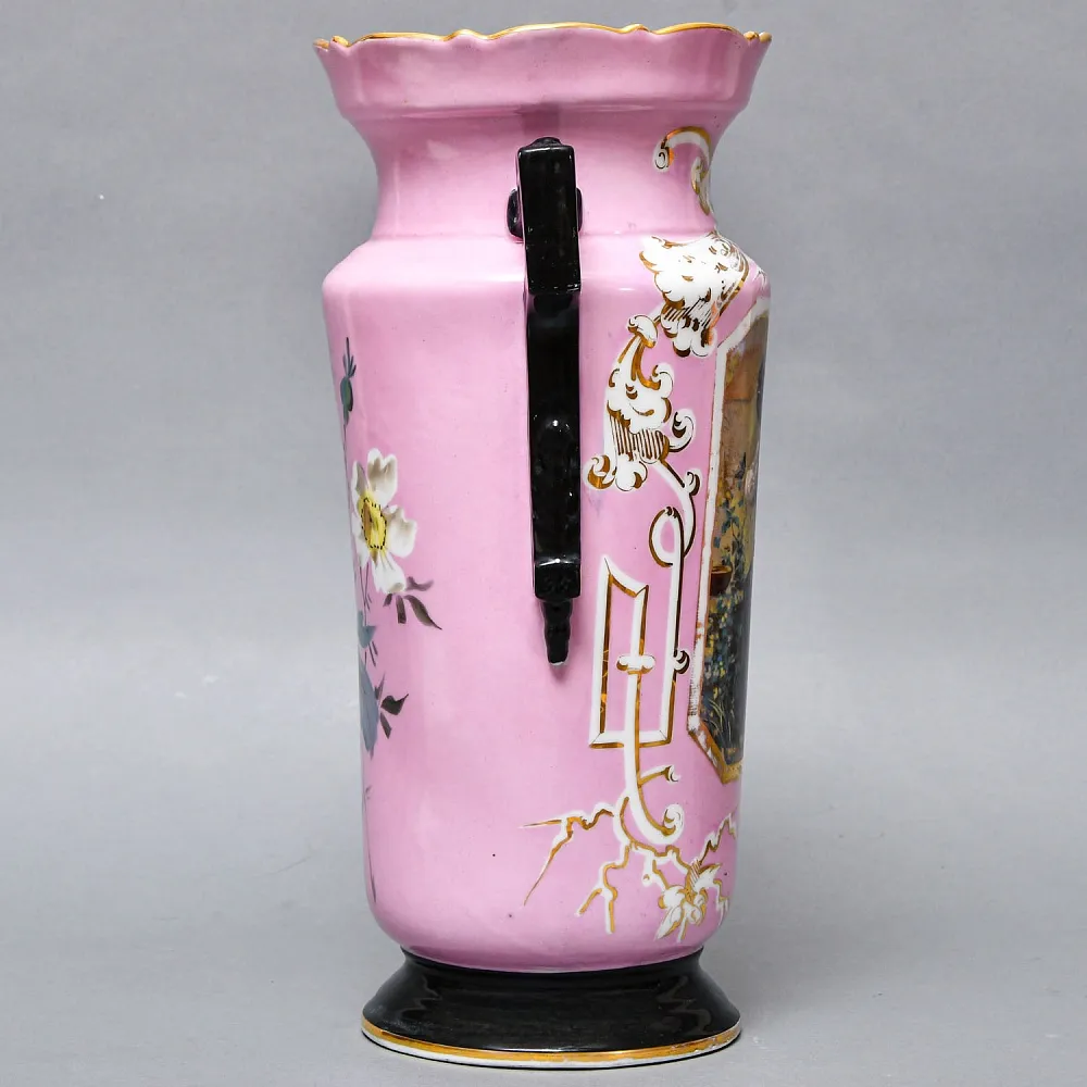 Редкость! Антикварные Парные Фарфоровые Вазы «Мгновения детства», Франция, конец XIX века. 