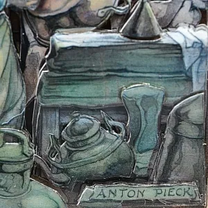 Объемная Картина - Панно в технике 3D декупаж «Ремесленник. Мастер - лудильщик», 70-е годы ХХ века.