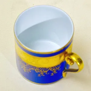 Коллекционная Фарфоровая Кофейная Пара «Лазурная роскошь»,  KARLSBADER, Германия.