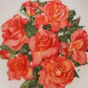 Коллекционная Тарелка «Любимые цветы Королевы» Фарфор, Royal Albert, Англия -1990 год.