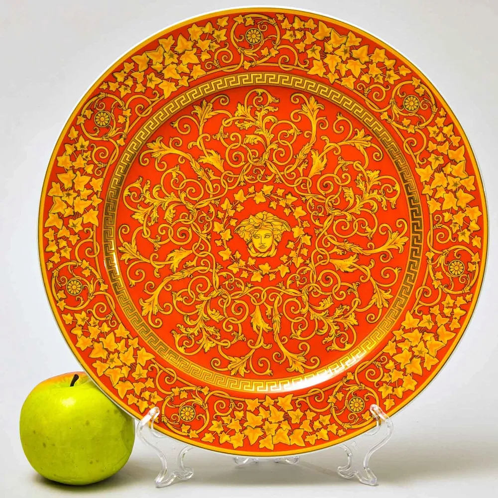 «Floralia Medusa Red» - Коллекционная Фарфоровая Тарелка - Блюдо, VERSACE, Rosenthal Германия.