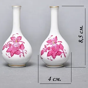 Миниатюрные Фарфоровые Вазочки - Триптих «APPONYI PURPUR», HEREND Венгрия.