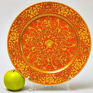 «Floralia Medusa Red» - Коллекционная Фарфоровая Тарелка - Блюдо, VERSACE, Rosenthal Германия.