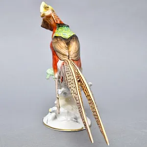 Коллекционная Фарфоровая статуэтка Птица - «Золотой Фазан», Hutschenreuther Германия, 60-е гг.